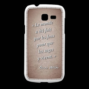 Coque Samsung Galaxy Fresh Fous sages Rouge Citation Oscar Wilde