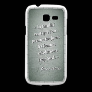 Coque Samsung Galaxy Fresh Fatalité Vert Citation Oscar Wilde