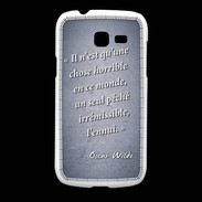 Coque Samsung Galaxy Fresh Horrible ennui Bleu Citation Oscar Wilde