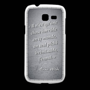 Coque Samsung Galaxy Fresh Horrible ennui Noir Citation Oscar Wilde