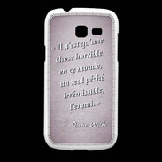 Coque Samsung Galaxy Fresh Horrible ennui Rose Citation Oscar Wilde