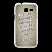 Coque Samsung Galaxy Fresh Horrible ennui Sepia Citation Oscar Wilde