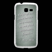 Coque Samsung Galaxy Fresh Horrible ennui Vert Citation Oscar Wilde