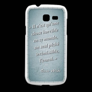 Coque Samsung Galaxy Fresh Horrible ennui Turquoise Citation Oscar Wilde