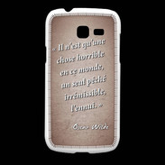 Coque Samsung Galaxy Fresh Horrible ennui Rouge Citation Oscar Wilde