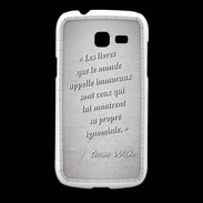 Coque Samsung Galaxy Fresh Les livres Gris Citation Oscar Wilde