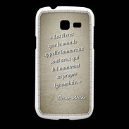 Coque Samsung Galaxy Fresh Les livres Sepia Citation Oscar Wilde