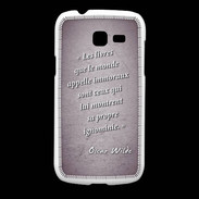 Coque Samsung Galaxy Fresh Les livres Violet Citation Oscar Wilde