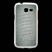 Coque Samsung Galaxy Fresh Les livres Vert Citation Oscar Wilde