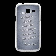 Coque Samsung Galaxy Fresh Maison coeur Bleu Citation Oscar Wilde