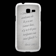 Coque Samsung Galaxy Fresh Maison coeur Gris Citation Oscar Wilde