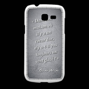 Coque Samsung Galaxy Fresh Maison coeur Noir Citation Oscar Wilde