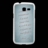 Coque Samsung Galaxy Fresh Maison coeur Turquoise Citation Oscar Wilde
