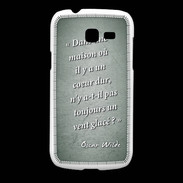 Coque Samsung Galaxy Fresh Maison coeur Vert Citation Oscar Wilde