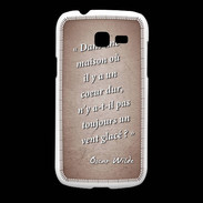 Coque Samsung Galaxy Fresh Maison coeur Rouge Citation Oscar Wilde