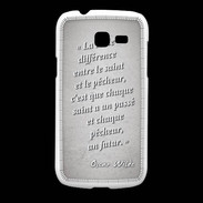 Coque Samsung Galaxy Fresh Saint pêcheur Gris Citation Oscar Wilde