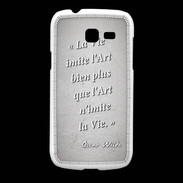Coque Samsung Galaxy Fresh Vie art Gris Citation Oscar Wilde