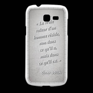 Coque Samsung Galaxy Fresh Vrai valeur Gris Citation Oscar Wilde