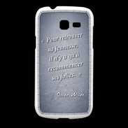 Coque Samsung Galaxy Fresh Jeuness folie Bleu Citation Oscar Wilde