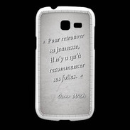 Coque Samsung Galaxy Fresh Jeuness folie Gris Citation Oscar Wilde