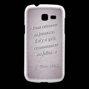 Coque Samsung Galaxy Fresh Jeuness folie Rose Citation Oscar Wilde