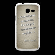 Coque Samsung Galaxy Fresh Jeuness folie Sepia Citation Oscar Wilde