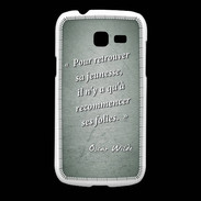 Coque Samsung Galaxy Fresh Jeuness folie Vert Citation Oscar Wilde
