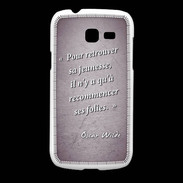 Coque Samsung Galaxy Fresh Jeuness folie Violet Citation Oscar Wilde