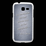 Coque Samsung Galaxy Fresh La conversation Bleu Citation Oscar Wilde