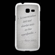 Coque Samsung Galaxy Fresh La conversation Gris Citation Oscar Wilde