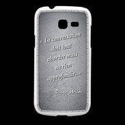 Coque Samsung Galaxy Fresh La conversation Noir Citation Oscar Wilde