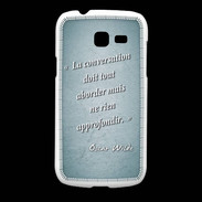 Coque Samsung Galaxy Fresh La conversation Turquoise Citation Oscar Wilde