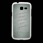 Coque Samsung Galaxy Fresh La conversation Vert Citation Oscar Wilde