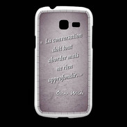 Coque Samsung Galaxy Fresh La conversation Violet Citation Oscar Wilde