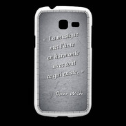 Coque Samsung Galaxy Fresh La musique Noir Citation Oscar Wilde