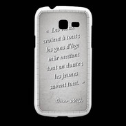 Coque Samsung Galaxy Fresh Les vieux Gris Citation Oscar Wilde