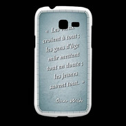 Coque Samsung Galaxy Fresh Les vieux Turquoise Citation Oscar Wilde