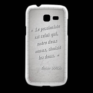 Coque Samsung Galaxy Fresh Pessimiste Gris Citation Oscar Wilde