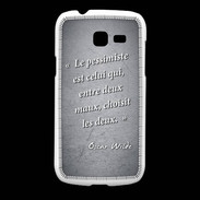 Coque Samsung Galaxy Fresh Pessimiste Noir Citation Oscar Wilde
