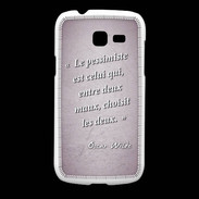 Coque Samsung Galaxy Fresh Pessimiste Rose Citation Oscar Wilde