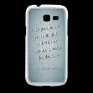 Coque Samsung Galaxy Fresh Pessimiste Turquoise Citation Oscar Wilde