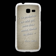 Coque Samsung Galaxy Fresh Pessimiste Sepia Citation Oscar Wilde