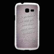 Coque Samsung Galaxy Fresh Pessimiste Violet Citation Oscar Wilde