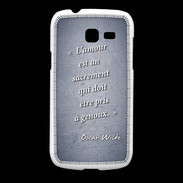 Coque Samsung Galaxy Fresh Sacrement amour Bleu Citation Oscar Wilde