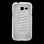 Coque Samsung Galaxy Fresh Sagesse rêves Gris Citation Oscar Wilde