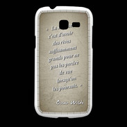 Coque Samsung Galaxy Fresh Sagesse rêves Sepia Citation Oscar Wilde