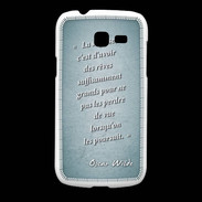 Coque Samsung Galaxy Fresh Sagesse rêves Turquoise Citation Oscar Wilde
