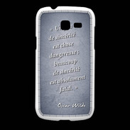 Coque Samsung Galaxy Fresh Sincérité fatale Bleu Citation Oscar Wilde