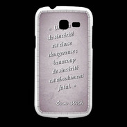 Coque Samsung Galaxy Fresh Sincérité fatale Rose Citation Oscar Wilde