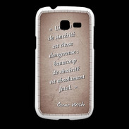 Coque Samsung Galaxy Fresh Sincérité fatale Rouge Citation Oscar Wilde